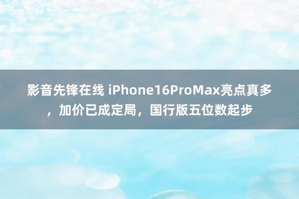 影音先锋在线 iPhone16ProMax亮点真多，加价已成定局，国行版五位数起步