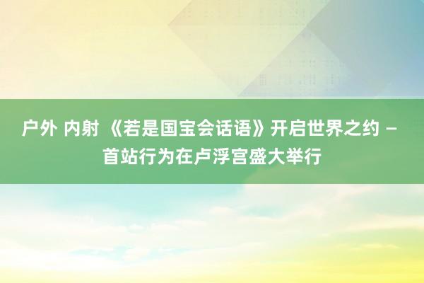 户外 内射 《若是国宝会话语》开启世界之约 — 首站行为在卢浮宫盛大举行